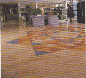 亞麻地板企業大廳地板案例